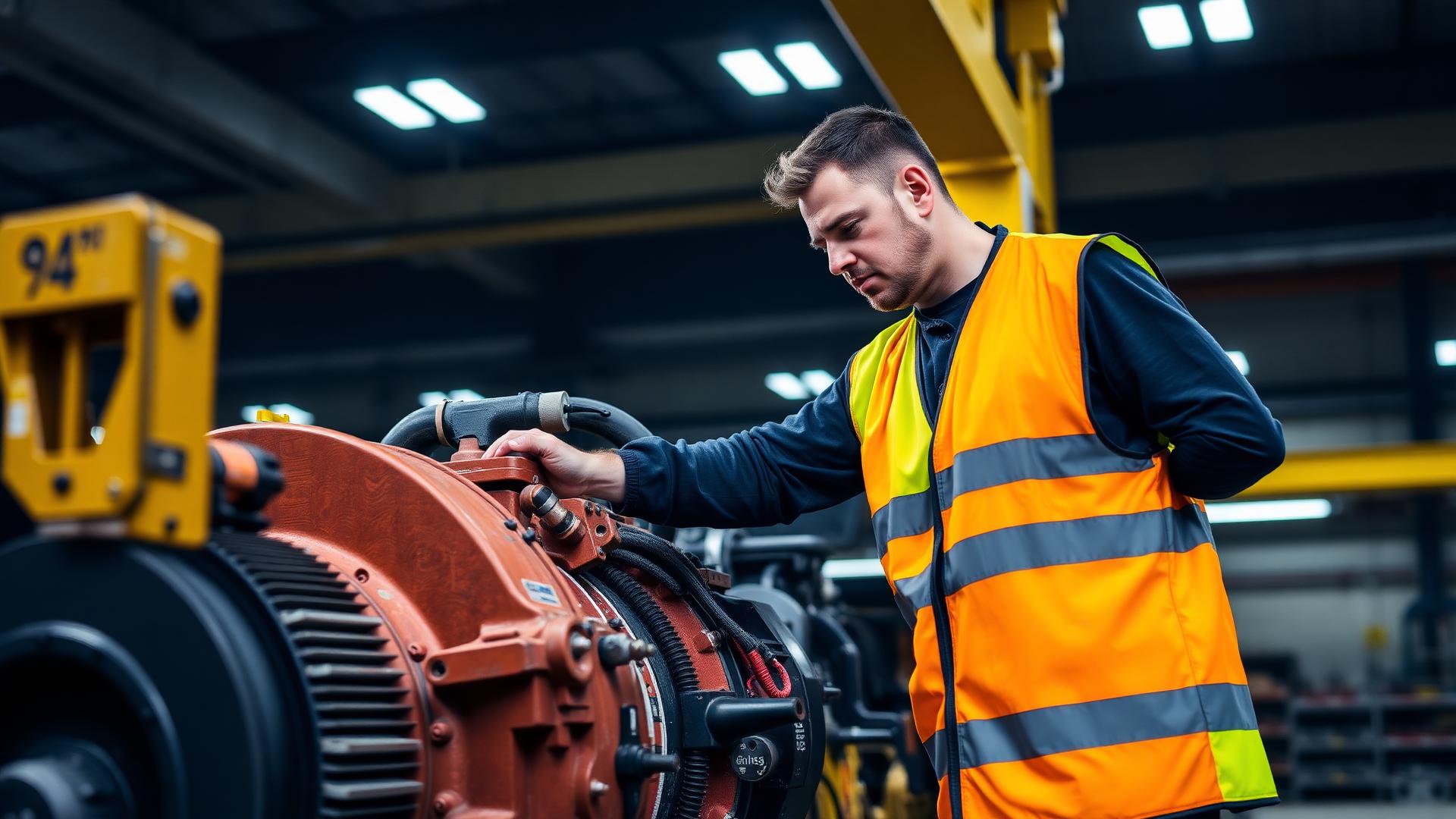 Monda Equipment technician servicing heavy equipment